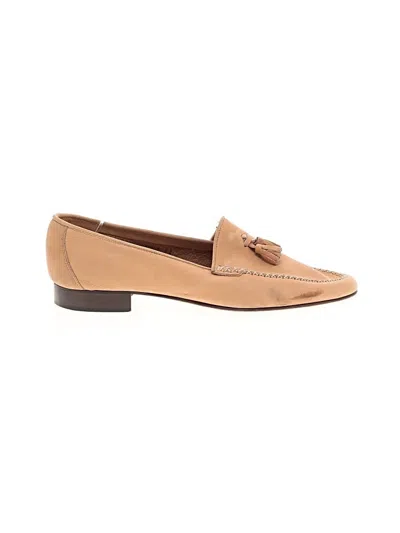 Pre-owned Saint Laurent Flats In Tan