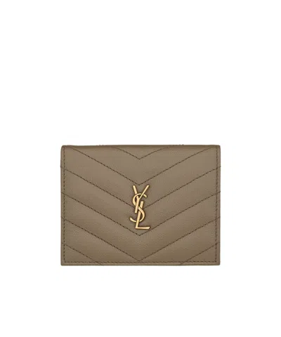 Saint Laurent Flip Card Holder In Pattern
