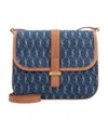 Saint Laurent Monogram Denim Crossbody Bag In Blue