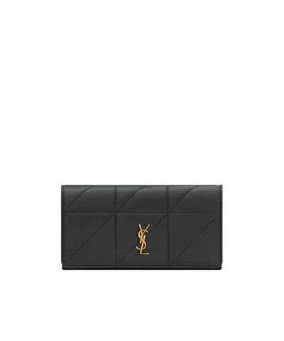 Saint Laurent Flip Wallet In Black