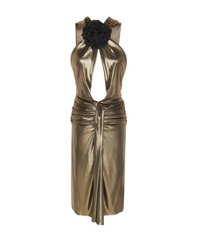 SAINT LAURENT SAINT LAURENT CUT-OUT SLEEVELESS DRESS