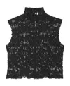 Saint Laurent Women's Lace Top In Black