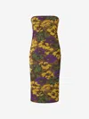 Saint Laurent Floral Motif Mini Dress In Floral
