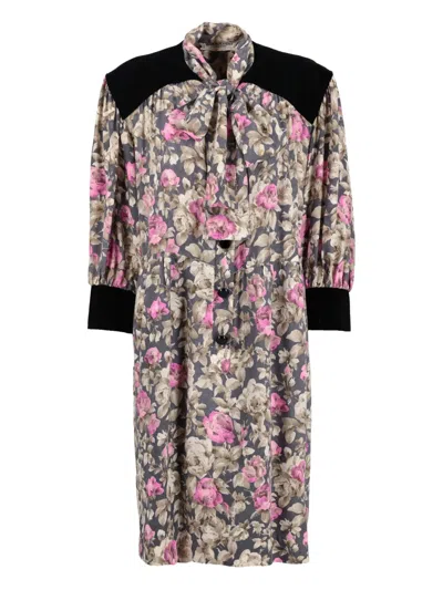 Pre-owned Saint Laurent Floral-print Dress