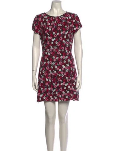 Pre-owned Saint Laurent Floral Print Mini Dress In Multi