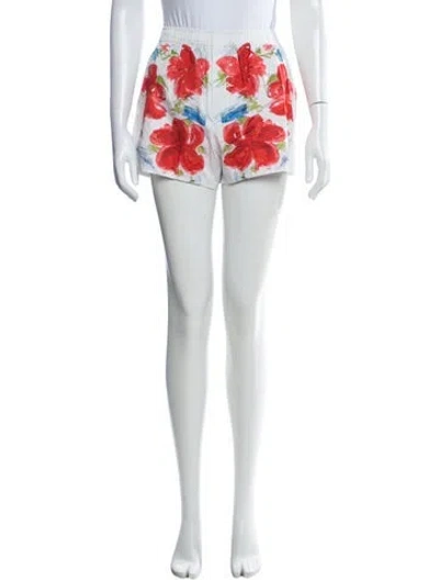 Pre-owned Saint Laurent Floral Print Mini Shorts W/ Tags In Multicolor