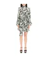 Saint Laurent Exotic Flowers Mini Dress In White
