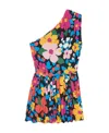 Saint Laurent Women's Printed Viscose Mini Dress In Multicolor