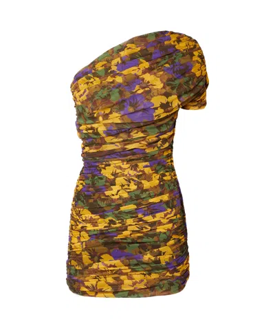 SAINT LAURENT SAINT LAURENT RUCHED ONE-SHOULDER DRESS