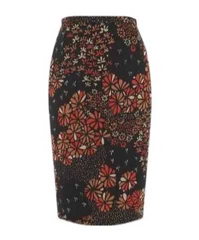 SAINT LAURENT PENCIL SKIRT IN 70'S FLORAL SILK MUSLIN