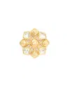 Saint Laurent Flower Brooch In Gold