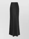 Saint Laurent Flowy High-waisted Maxi Skirt In Crepe In Black