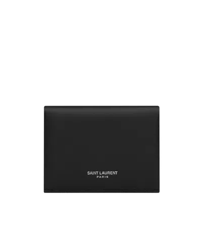 Saint Laurent Fold Business Card Holder In Black