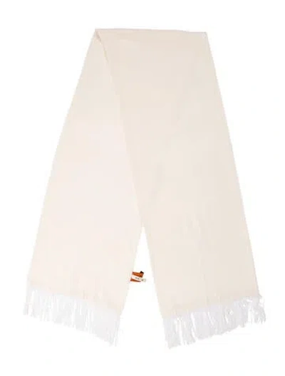 Pre-owned Saint Laurent Foulards Silk Scarf In Neutral