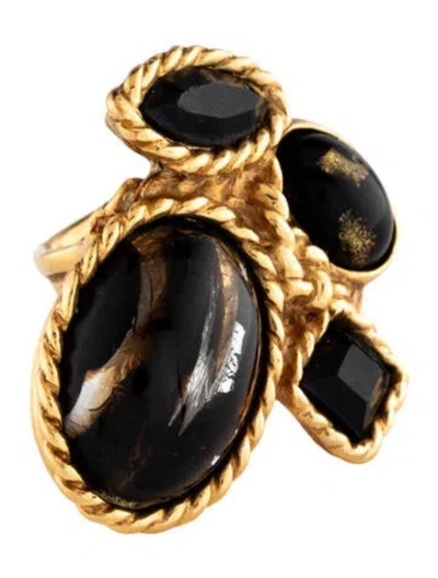 Pre-owned Saint Laurent Four Stone Arty Ring In Multi