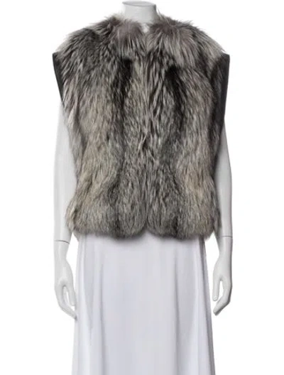 Pre-owned Saint Laurent Fox Vest In Neutrals