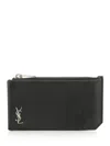 Saint Laurent Fragments Tiny Cassandre Wallets Black In Black