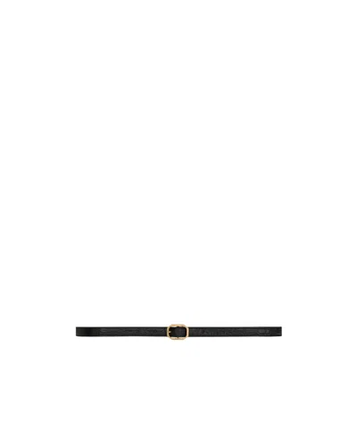 Saint Laurent Frame Belt In Black