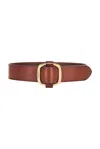 Saint Laurent Frame Buckle Belt In Dark Brown Chocolate