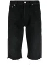 Saint Laurent Bermuda Denim Bermuda And Short Black In Black