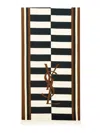 Saint Laurent Fringed Edges Silk Scarf For Men In Multicolor