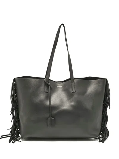 Pre-owned Saint Laurent Fringed Leather Tote Bag