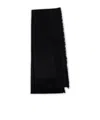 Saint Laurent Fringed Scarf In Black