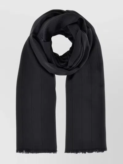 Saint Laurent Fringed Silk Scarf Soft Texture