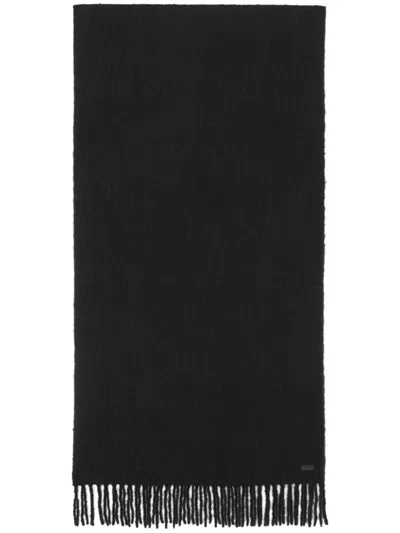 SAINT LAURENT SAINT LAURENT FRINGES WOOL BLEND SCARF