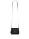 Saint Laurent Front Flap Nolita Mini Bag With Quilted Topstitching In Black