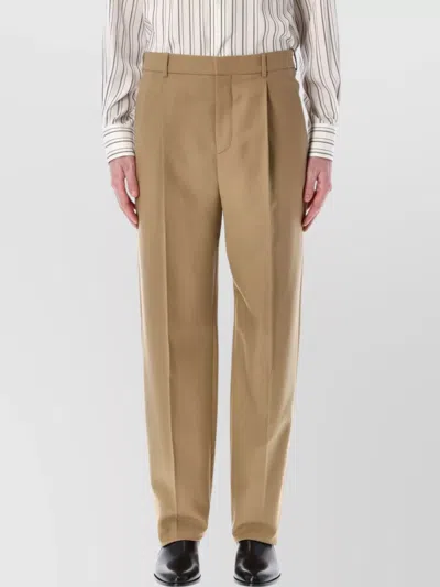 Saint Laurent Front Pleat Trousers With Pockets And Loops