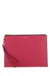 Saint Laurent Fuchsia Leather Tablet Case In Fuchsia