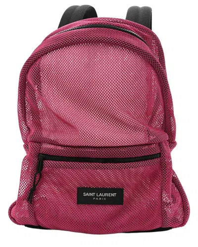 Pre-owned Saint Laurent Fuchsia Nylon Backpack (authentic Pre-loved)