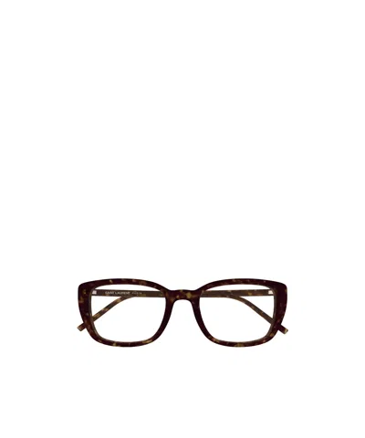 Saint Laurent Full-frame Flat Mirror In Brown