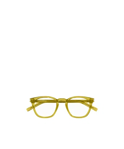 Saint Laurent Full-frame Flat Mirror In Yellow