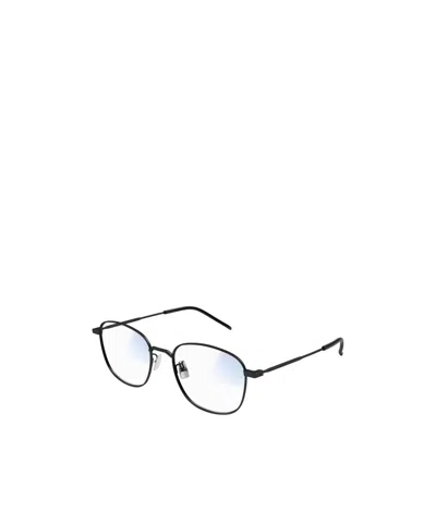 Saint Laurent Full Frame Flat-topped Glasses In White