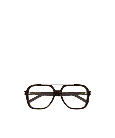 Saint Laurent Full Frame Glasses In Black