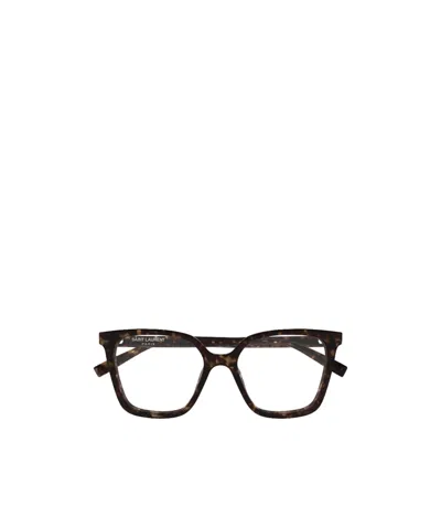 Saint Laurent Full Frame Glasses In Black