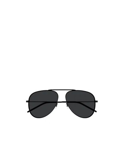 Saint Laurent Full Frame Logo Sunglasses In Black