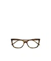 Saint Laurent Full-frame Plain Mirror In Brown