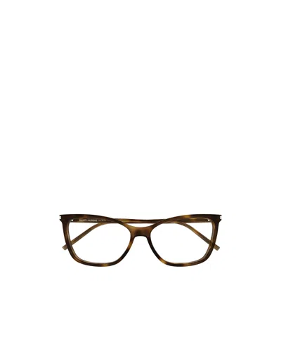 Saint Laurent Full-frame Plain Mirror In Brown