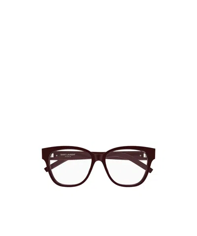 Saint Laurent Full Frame Plain Mirror In Burgundy