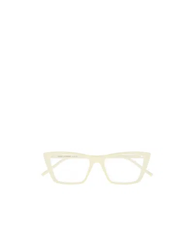 Saint Laurent Full Frame Plain Mirror In Yellow
