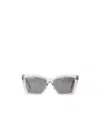 Saint Laurent Sl 737 Mica Thin Linea Sl Logo 004 Beige Silver Sunglasses