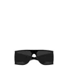 Saint Laurent Sl 806 75mm Oversize Rectangular Sunglasses In Black