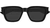 Saint Laurent Logo Sunglasses In Black