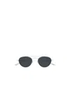 Saint Laurent Silver-silver-grey Metal Sunglasses In Metallic