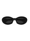Saint Laurent Sl M136 Linea Classic 001 Black Sunglasses In Brown