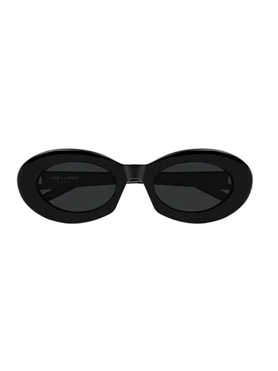 SAINT LAURENT OVAL-FRAME SUNGLASSES