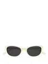 Saint Laurent 52mm Acetate Cat-eye Sunglasses In White